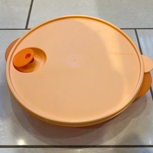 Tupperware #3284C-3 Large Crystal wave divided dish w/vented lid 10”